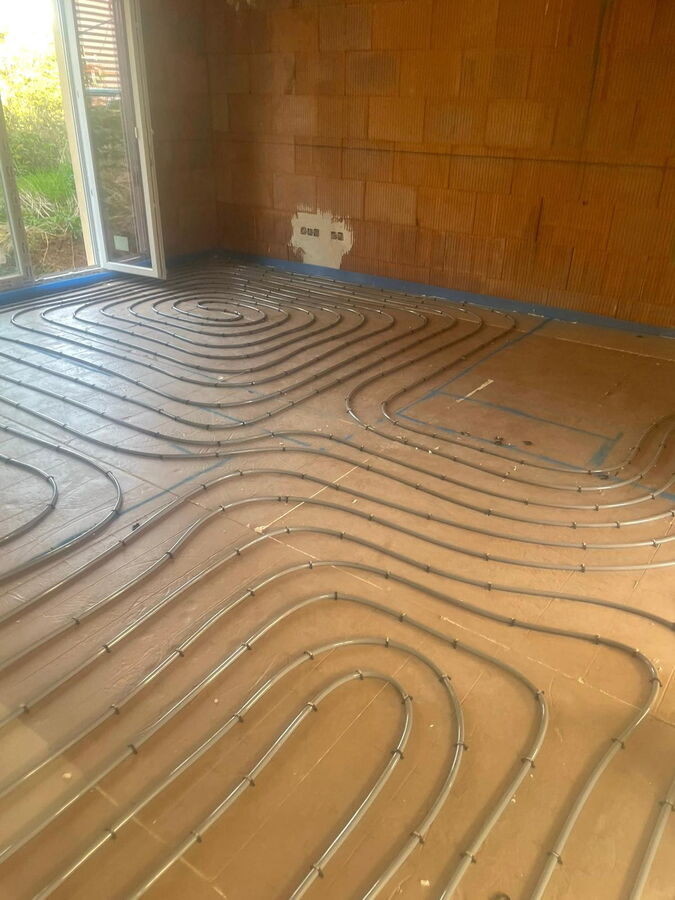 Pose de plancher chauffant hydraulique